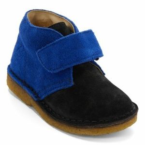 Naturino Cobalt &Black Front Strap Suede Boot Boy